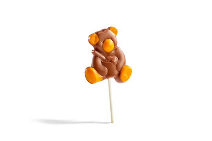Лолипоп шоколадный "Мишка с апельсиновым шоколадом"