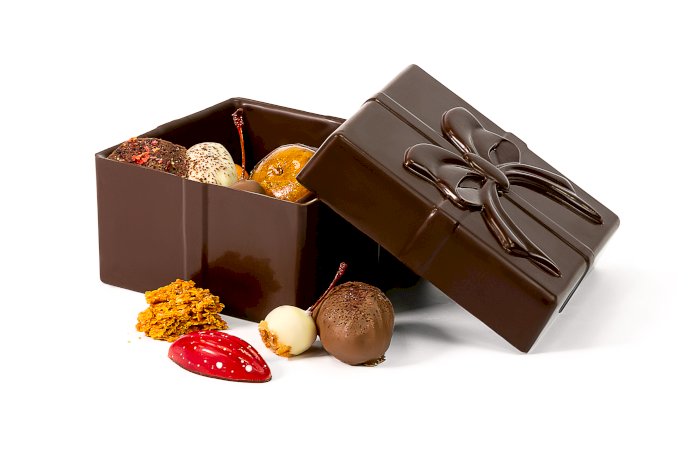Шоколадная шкатулка с конфетами в коробке ~ 450 г