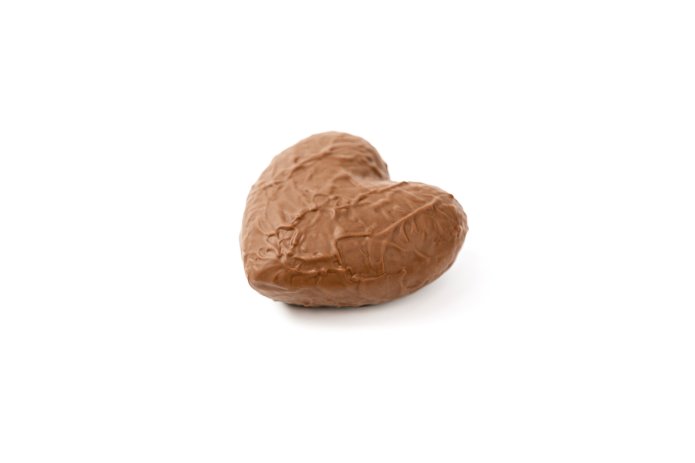 Сердце из молочного шоколада с маршмеллоу (горячий шоколад)